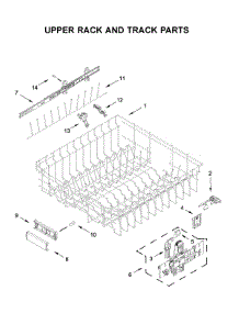 Upper Rack And Track Parts parts for Kitchenaid Dishwasher KDTM804KBS0 from AppliancePartsPros.com
