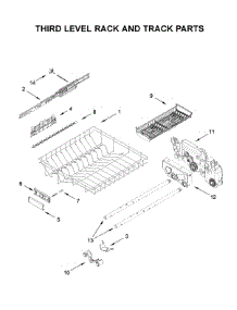 Third Level Rack And Track Parts parts for Kitchenaid Dishwasher KDTM804KBS0 from AppliancePartsPros.com
