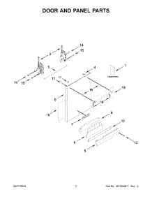 Door And Panel Parts parts for Kitchenaid Dishwasher KDTM804KBS2 from AppliancePartsPros.com