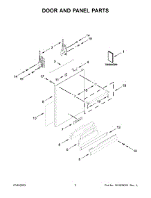 Door And Panel Parts parts for Kitchenaid Dishwasher KDTM804KPS1 from AppliancePartsPros.com