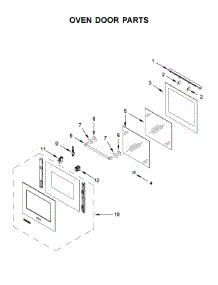 Oven Door Parts parts for Kitchenaid Electric Wall Oven KEBC149BSS1 from AppliancePartsPros.com