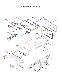 Chassis Parts parts for Kitchenaid Range KFDC500JAV00 from AppliancePartsPros.com