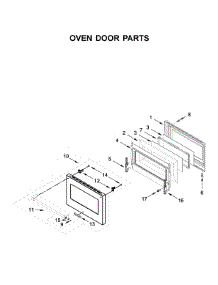 Oven Door Parts parts for Kitchenaid Range KFDC500JAV00 from AppliancePartsPros.com