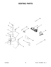 Venting Parts parts for Kitchenaid Gas Range KFDC500JAV01 from AppliancePartsPros.com