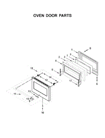 Oven Door Parts parts for Kitchenaid Range KFDC500JMH00 from AppliancePartsPros.com