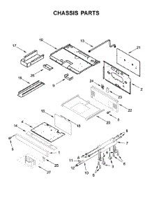Chassis Parts parts for Kitchenaid Range KFDC500JPA00 from AppliancePartsPros.com
