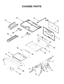 Chassis Parts parts for Kitchenaid Range KFDC500JSC00 from AppliancePartsPros.com