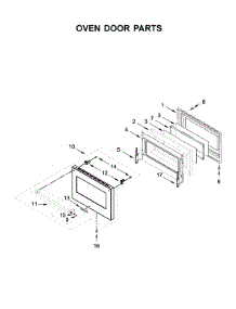 Oven Door Parts parts for Kitchenaid Range KFDC500JSC00 from AppliancePartsPros.com