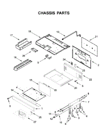 Chassis Parts parts for Kitchenaid Range KFDC500JSS00 from AppliancePartsPros.com