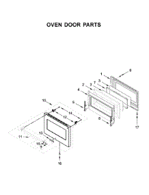 Oven Door Parts parts for Kitchenaid Range KFDC500JSS00 from AppliancePartsPros.com