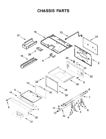 Chassis Parts parts for Kitchenaid Range KFDC506JAV00 from AppliancePartsPros.com