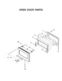 Oven Door Parts parts for Kitchenaid Range KFDC506JAV00 from AppliancePartsPros.com
