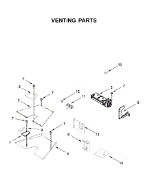 Venting Parts parts for Kitchenaid Range KFDC506JBK00 from AppliancePartsPros.com