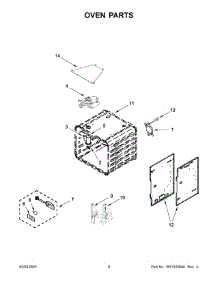 Oven Parts parts for Kitchenaid Range KFDC506JBK01 from AppliancePartsPros.com