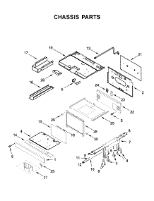 Chassis Parts parts for Kitchenaid Range KFDC506JIB00 from AppliancePartsPros.com