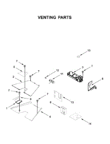 Venting Parts parts for Kitchenaid Range KFDC506JIB00 from AppliancePartsPros.com
