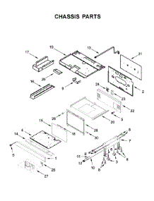 Chassis Parts parts for Kitchenaid Range KFDC506JMH00 from AppliancePartsPros.com