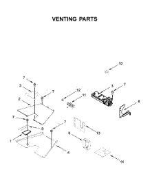 Venting Parts parts for Kitchenaid Range KFDC506JMH00 from AppliancePartsPros.com