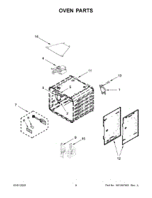 Oven Parts parts for Kitchenaid Range KFDC506JMH01 from AppliancePartsPros.com