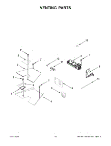 Venting Parts parts for Kitchenaid Range KFDC506JMH01 from AppliancePartsPros.com