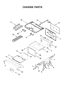 Chassis Parts parts for Kitchenaid Range KFDC506JPA00 from AppliancePartsPros.com