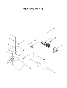 Venting Parts parts for Kitchenaid Range KFDC506JPA00 from AppliancePartsPros.com