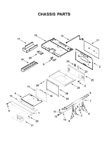 Chassis Parts parts for Kitchenaid Range KFDC506JSC00 from AppliancePartsPros.com