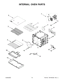 Internal Oven Parts parts for Kitchenaid Range KFDC506JSC01 from AppliancePartsPros.com