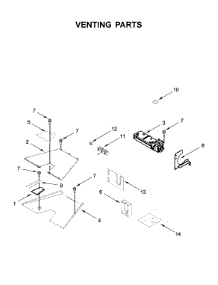 Venting Parts parts for Kitchenaid Range KFDC506JSS00 from AppliancePartsPros.com