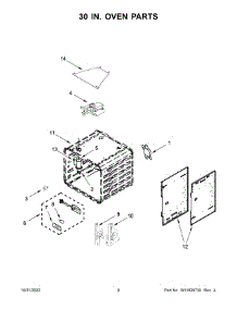 30 In. Oven Parts parts for Kitchenaid Gas Range KFDC558JAV01 from AppliancePartsPros.com