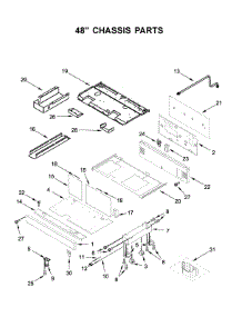 48" Chassis Parts parts for Kitchenaid Range KFDC558JBK00 from AppliancePartsPros.com