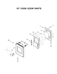 18" Oven Door Parts parts for Kitchenaid Range KFDC558JBK00 from AppliancePartsPros.com