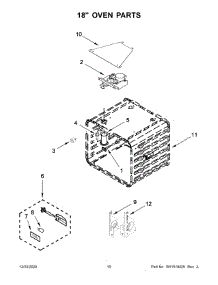 18" Oven Parts parts for Kitchenaid Range KFDC558JBK01 from AppliancePartsPros.com