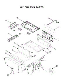 48" Chassis Parts parts for Kitchenaid Range KFDC558JIB00 from AppliancePartsPros.com