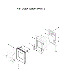 18" Oven Door Parts parts for Kitchenaid Range KFDC558JIB00 from AppliancePartsPros.com