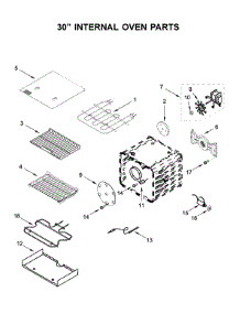 30" Internal Oven Parts parts for Kitchenaid Range KFDC558JIB00 from AppliancePartsPros.com