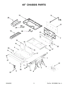 48" Chassis Parts parts for Kitchenaid Range KFDC558JIB01 from AppliancePartsPros.com