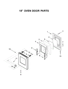18" Oven Door Parts parts for Kitchenaid Range KFDC558JMB00 from AppliancePartsPros.com