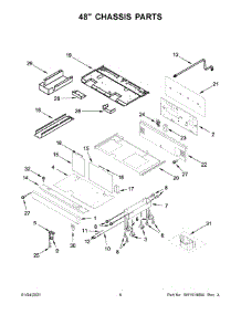 48" Chassis Parts parts for Kitchenaid Range KFDC558JMB01 from AppliancePartsPros.com
