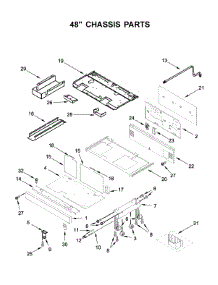 48" Chassis Parts parts for Kitchenaid Range KFDC558JMH00 from AppliancePartsPros.com