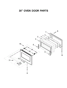 30" Oven Door Parts parts for Kitchenaid Range KFDC558JMH00 from AppliancePartsPros.com