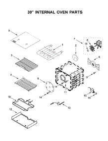 30" Internal Oven Parts parts for Kitchenaid Range KFDC558JMH00 from AppliancePartsPros.com