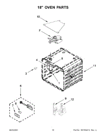 18" Oven Parts parts for Kitchenaid Range KFDC558JMH01 from AppliancePartsPros.com