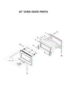 30" Oven Door Parts parts for Kitchenaid Range KFDC558JPA00 from AppliancePartsPros.com