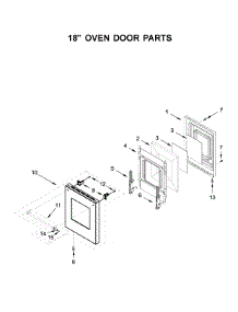 18" Oven Door Parts parts for Kitchenaid Range KFDC558JPA00 from AppliancePartsPros.com
