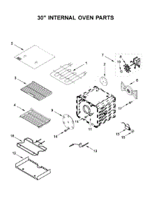 30" Internal Oven Parts parts for Kitchenaid Range KFDC558JPA00 from AppliancePartsPros.com