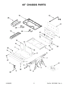 48" Chassis Parts parts for Kitchenaid Range KFDC558JPA01 from AppliancePartsPros.com