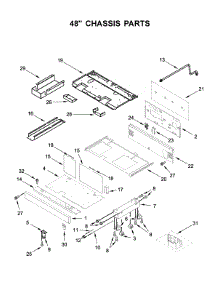 48" Chassis Parts parts for Kitchenaid Range KFDC558JSC00 from AppliancePartsPros.com