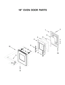 18" Oven Door Parts parts for Kitchenaid Range KFDC558JSC00 from AppliancePartsPros.com