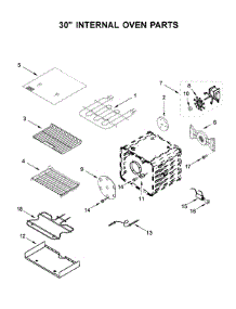 30" Internal Oven Parts parts for Kitchenaid Range KFDC558JSC00 from AppliancePartsPros.com